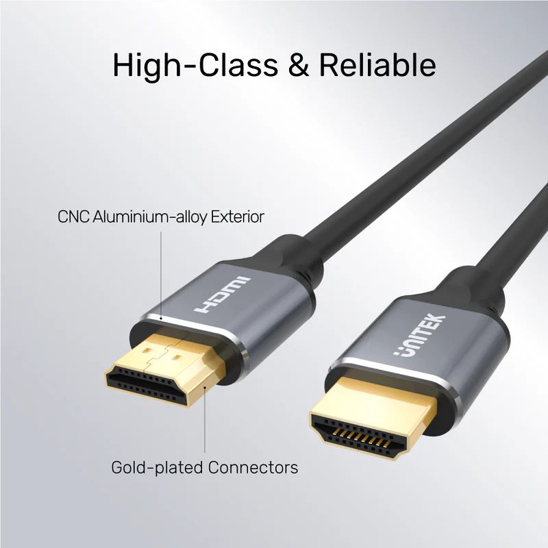 Unitek 8K Ultra High Speed HDMI Cable (Support PS5 4K @120Hz) 2m Black