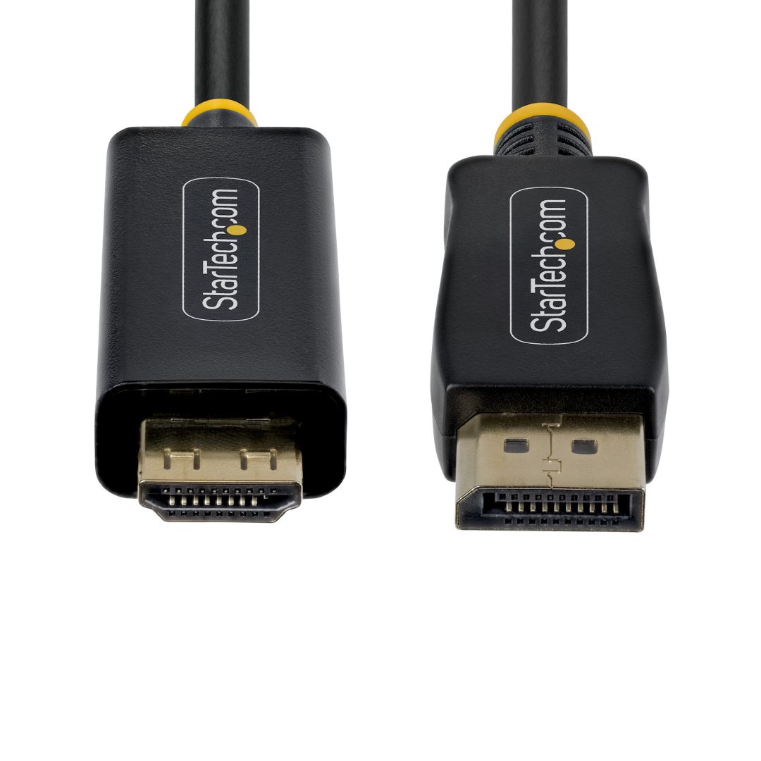 Startech DisplayPort to HDMI 4K 60Hz Adapter Cable with Gripping Connectors 2m Black