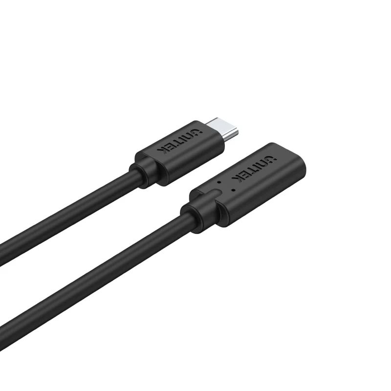 Unitek Full-Featured USB-C Extension Cable with 4K 60Hz 100W Power Delivery and 10Gbps Data (USB 3.2 Gen2) 1,5m Black