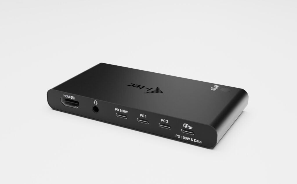 I-TEC KVM Docking Station HDMI for 2 hosts Power Delivery 2x100W Black