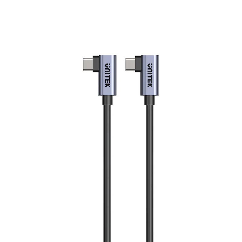 Unitek PD 100W USB-C Cable Dual 90 Degree 0,5m Black