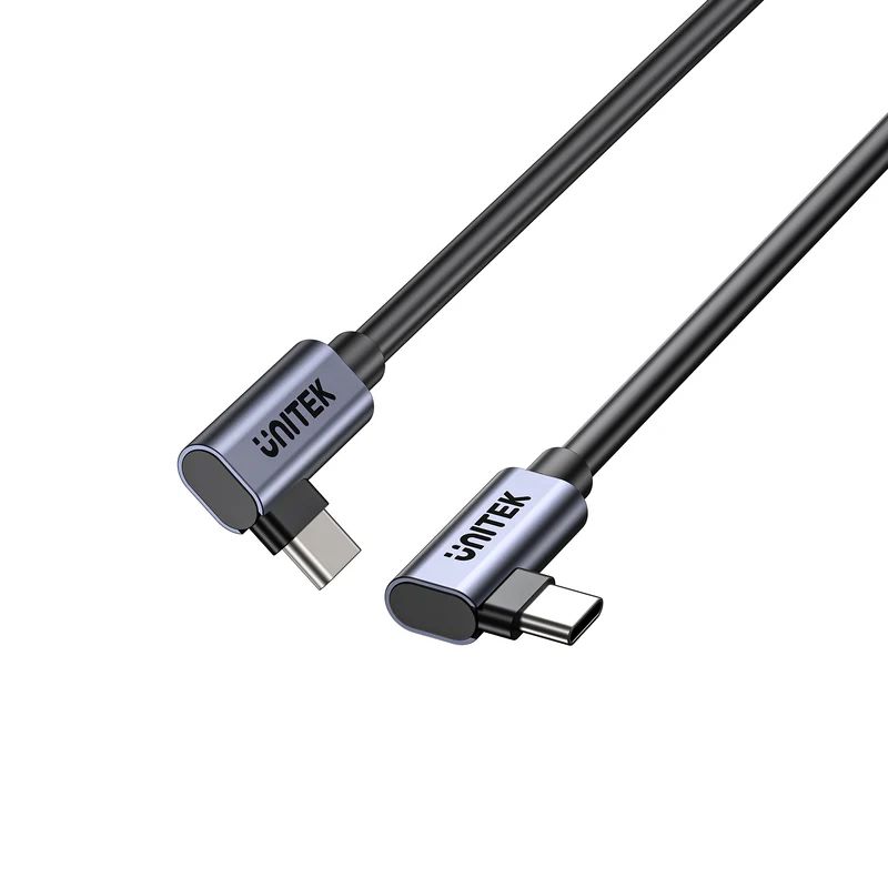 Unitek PD 100W USB-C Cable Dual 90 Degree 0,5m Black
