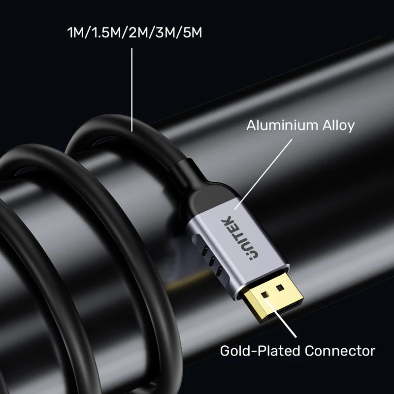 Unitek 8K DisplayPort 1.4 Cable 1,5m Black