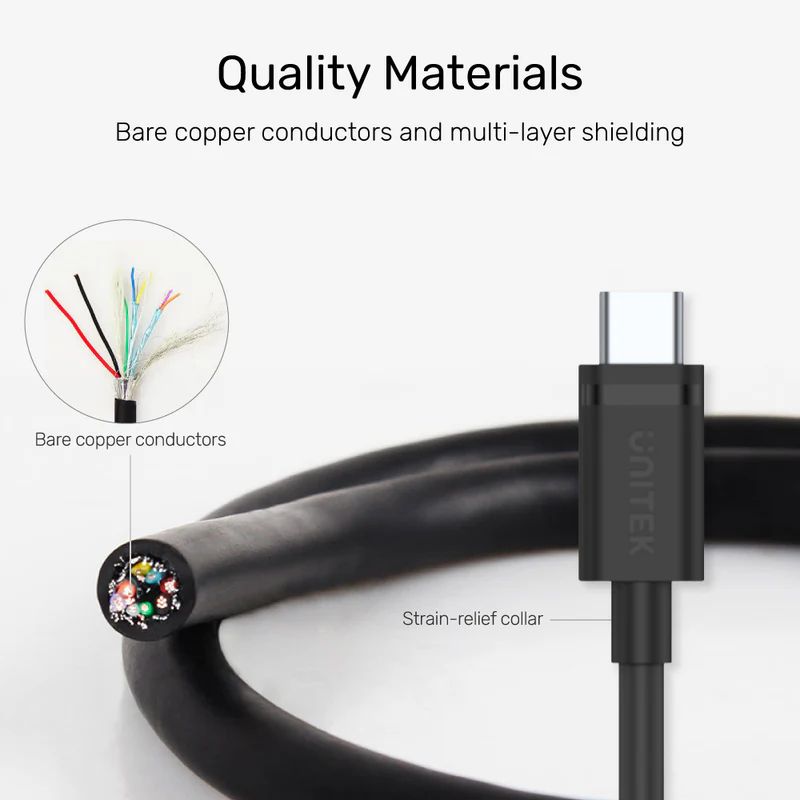 Unitek USB 3.0 to USB-C Charging Cable 2m Black