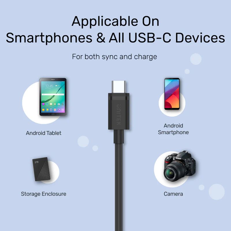 Unitek USB 3.0 to USB-C Charging Cable 2m Black