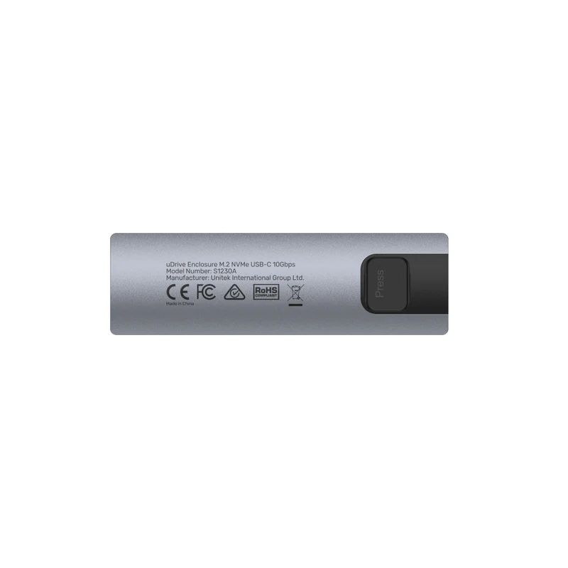Unitek uDrive M.2 Enclosure NVMe/SATA 10Gbps Space Grey