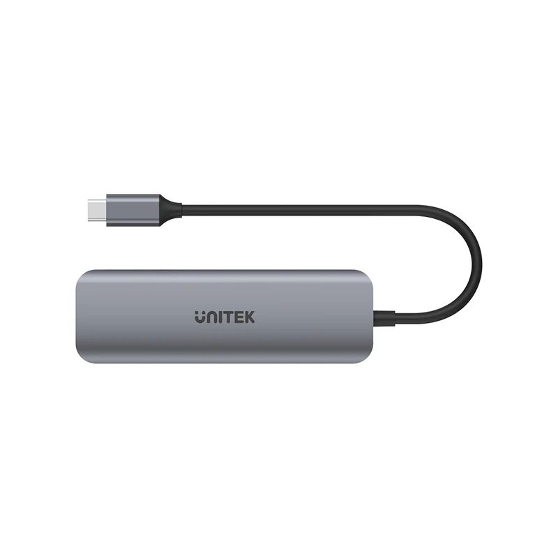 Unitek uHUB P5+ 4 Ports Powered USB-C Hub Space Grey