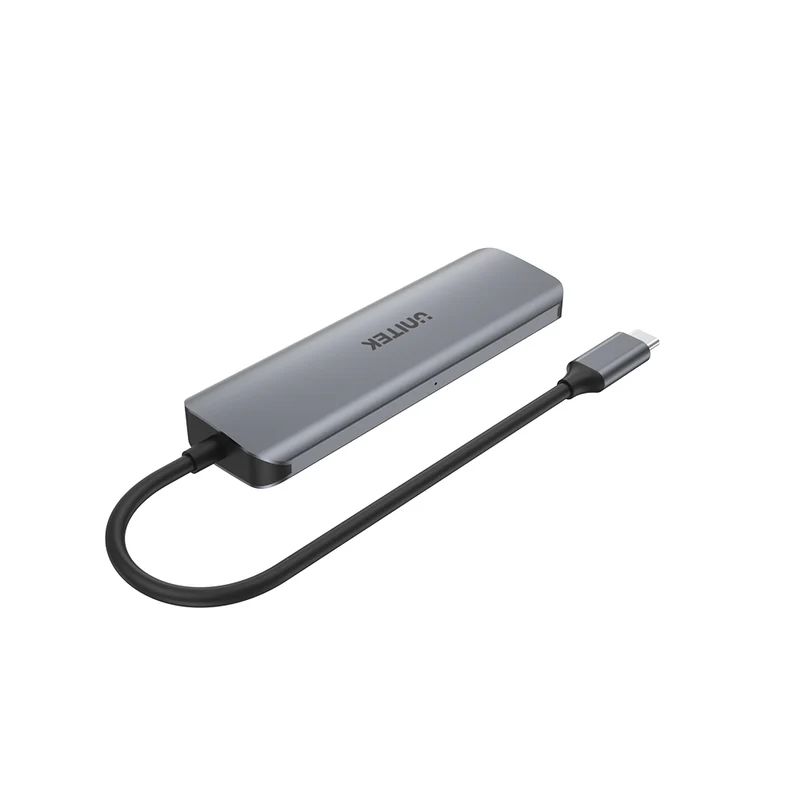 Unitek uHUB P5+ 4 Ports Powered USB-C Hub Space Grey