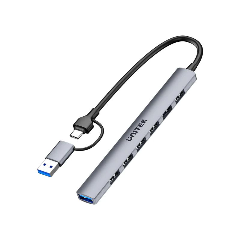 Unitek uHUB S7 7-in-1 5Gbps Hub with 7 USB-A Ports Space Grey