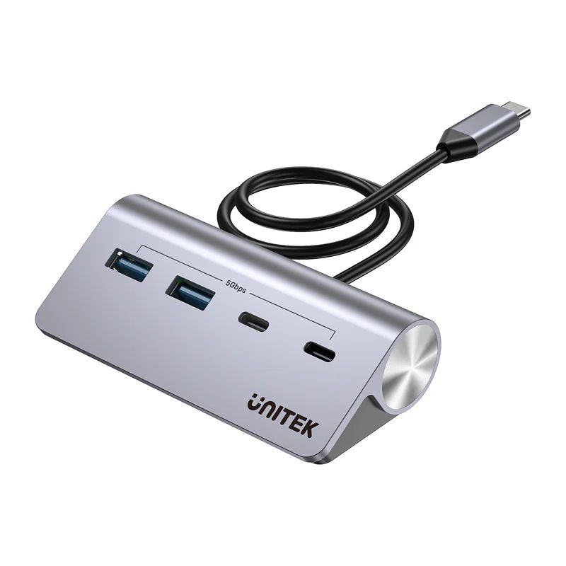 Unitek uHUB Q4 4-in-1 USB-C Hub Space Grey