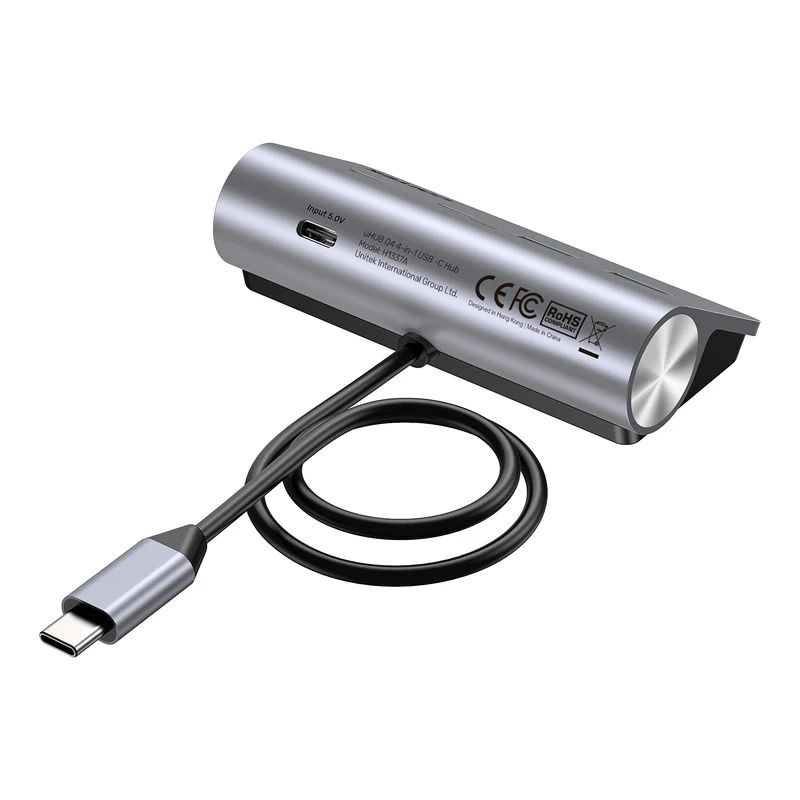 Unitek uHUB Q4 4-in-1 USB-C Hub Space Grey