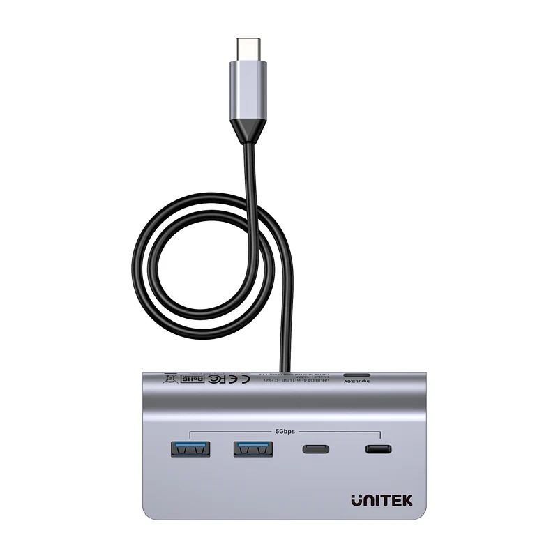 Unitek uHUB Q4 4-in-1 USB-C Hub Space Grey