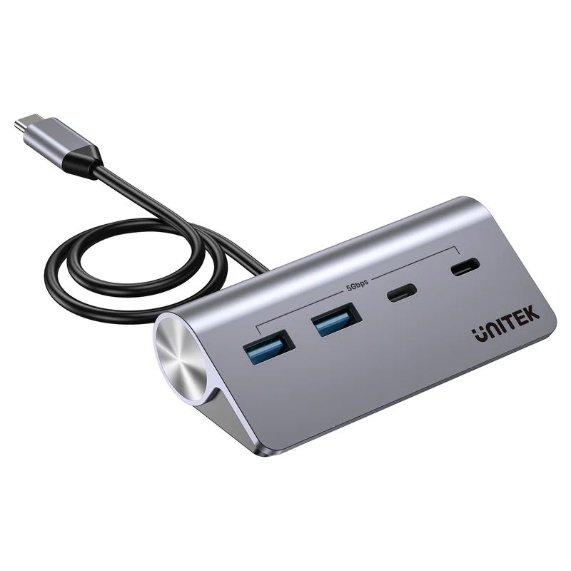 Unitek uHUB Q4 4-in-1 USB-C Hub Space Grey