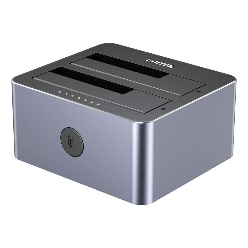 Unitek Y-3027GY01-EU 10Gbps Dual-Bay SATA Docking Station Space Grey