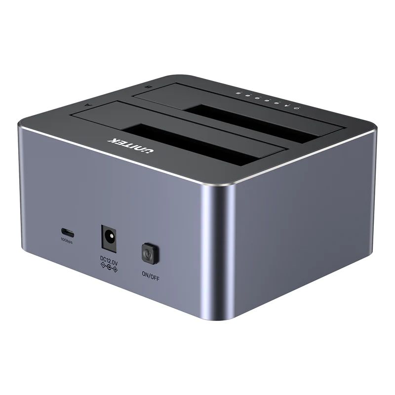 Unitek Y-3027GY01-EU 10Gbps Dual-Bay SATA Docking Station Space Grey