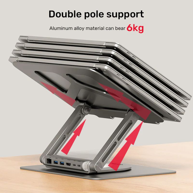Unitek USB-C Laptop Docking Station Space Grey