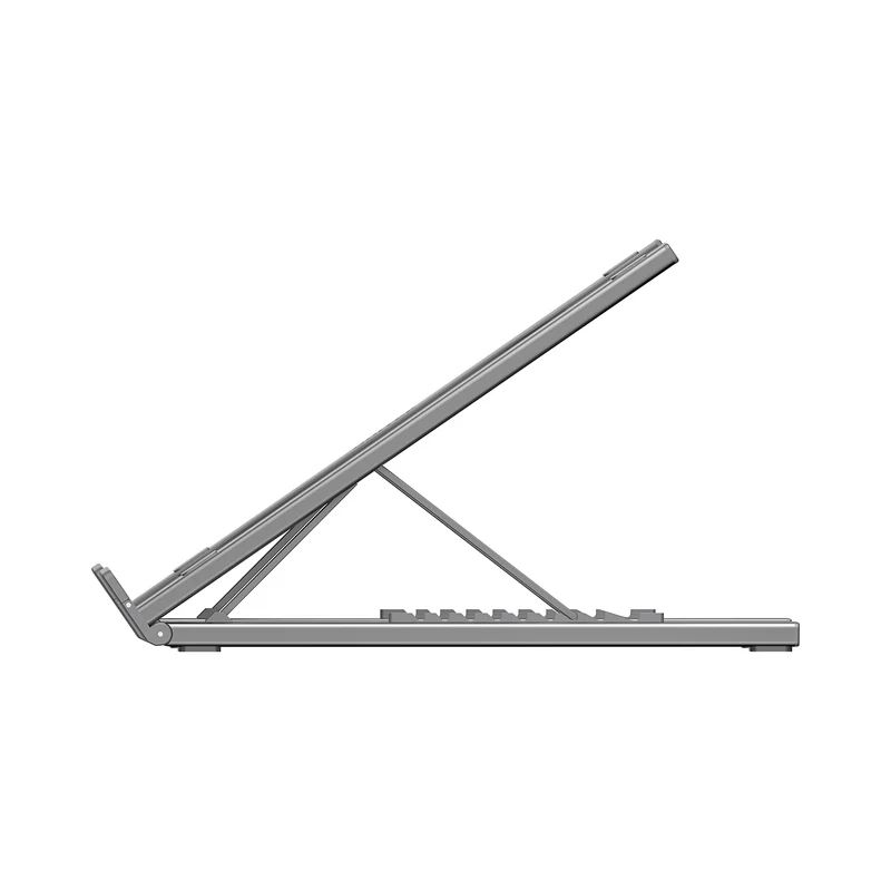 Unitek USB-C Foldable Laptop Stand with Docking Station Silver