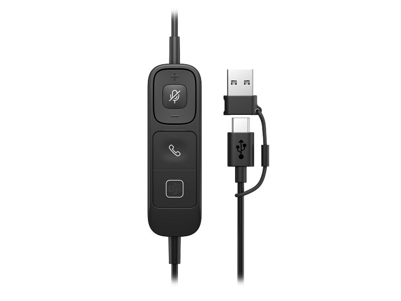 HP Poly Mission 415 Monaural USB Wired Headset Black