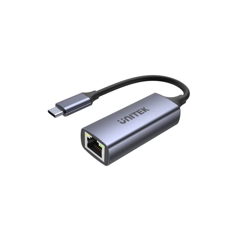 Unitek USB-C To Gigabit Ethernet Adapter With 100W Power Delivery Space Grey
