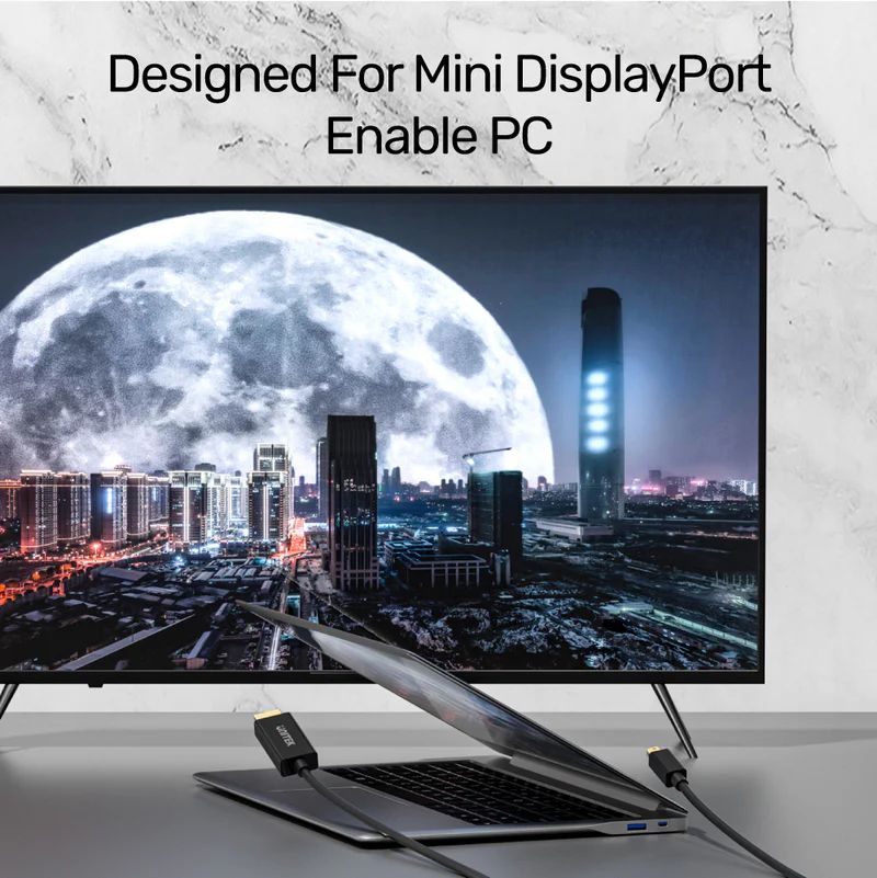 Unitek 4K 30Hz Mini DisplayPort to HDMI 1.4 Cable 2m Black