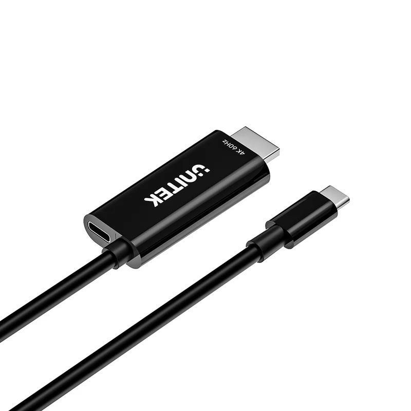 Unitek USB-C to HDMI 4K 60Hz Cable with PD 100W 2m Black