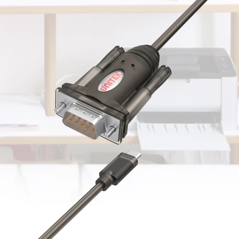 Unitek USB-C to Serial RS232 Cable 1,5m Transparent