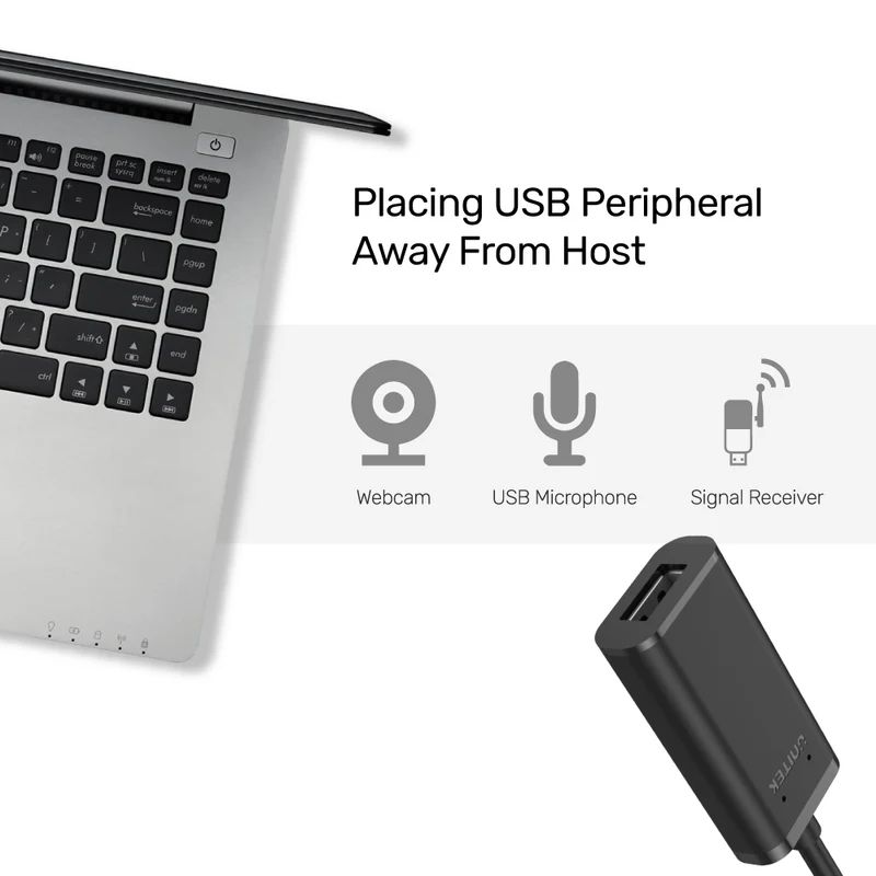 Unitek USB 2.0 Active Extension Cable 10m Black
