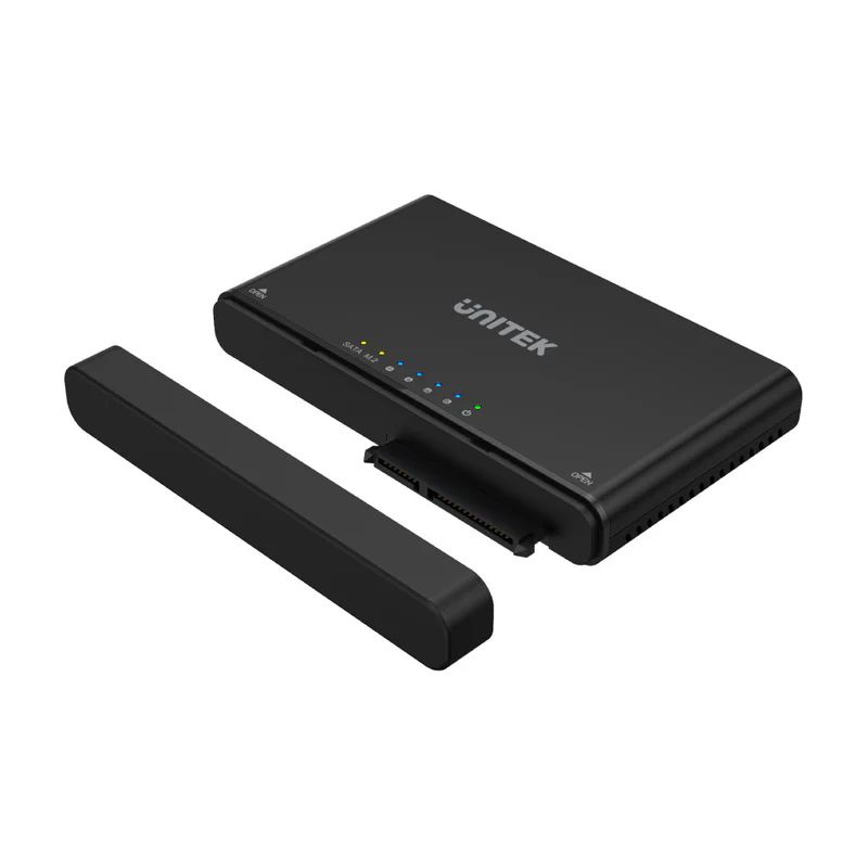 Unitek SolidForce+ USB-C to PCIe/NVMe M.2 SSD Enclosure plus SATA III Adapter with Offline Clone