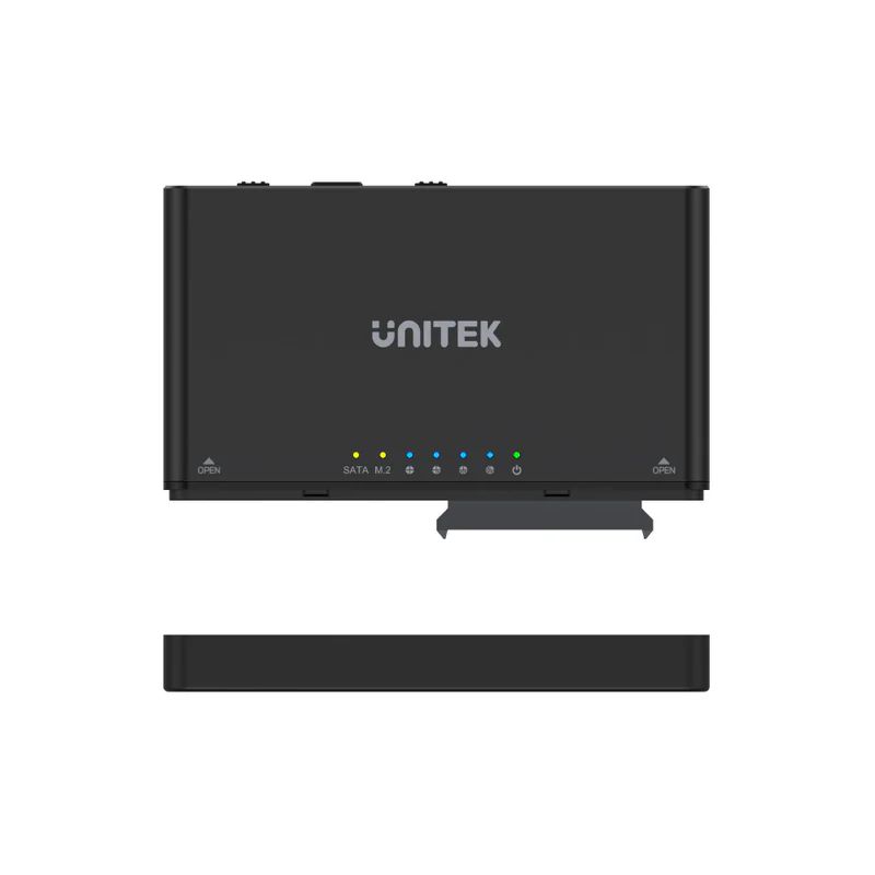 Unitek SolidForce+ USB-C to PCIe/NVMe M.2 SSD Enclosure plus SATA III Adapter with Offline Clone