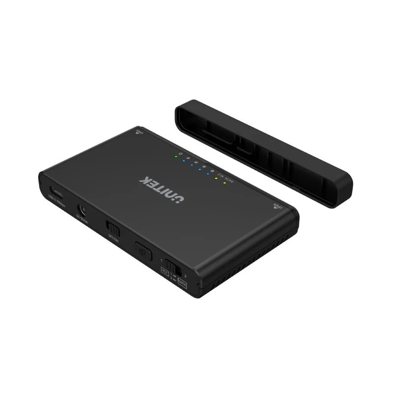 Unitek SolidForce+ USB-C to PCIe/NVMe M.2 SSD Enclosure plus SATA III Adapter with Offline Clone