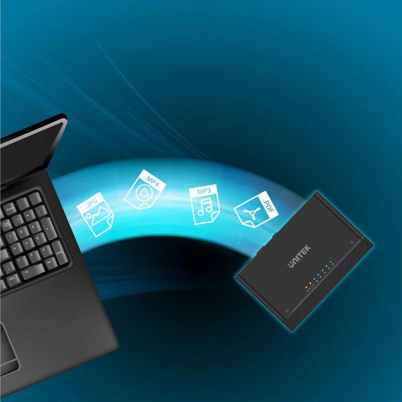 Unitek SolidForce+ USB-C to PCIe/NVMe M.2 SSD Enclosure plus SATA III Adapter with Offline Clone