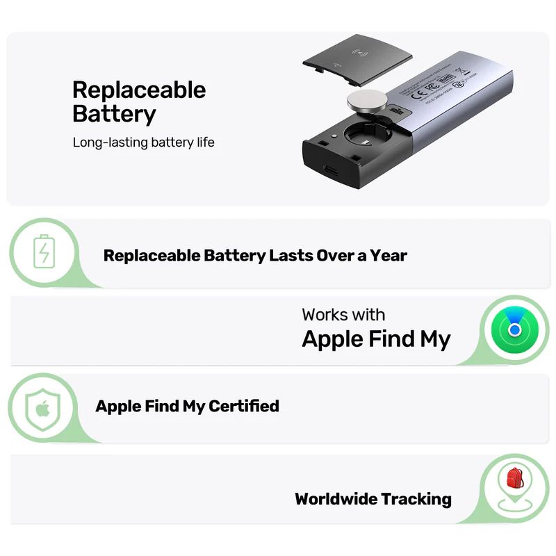 Unitek SolidForce Smart Anti-loss M.2 SSD Enclosure Space Grey