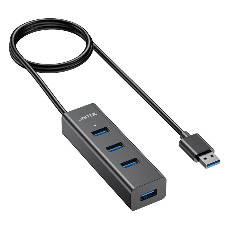 Unitek 4-in-1 USB-A 5Gbps Hub Black