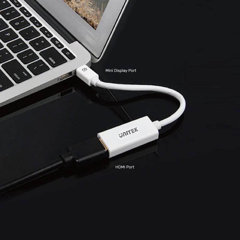 Unitek Mini DisplayPort to HDMI 1.4 Adapter 4K 30Hz White