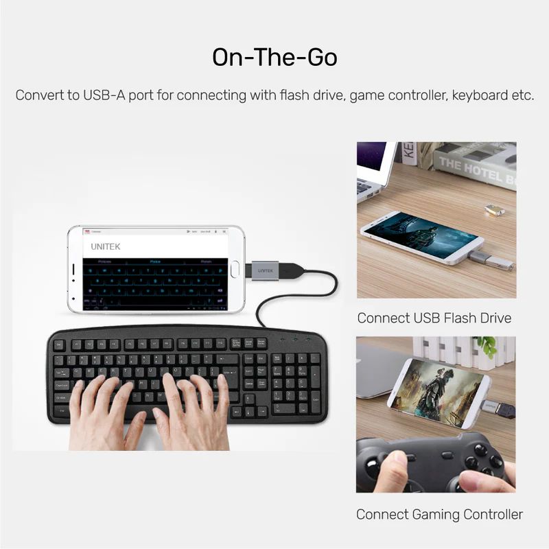 Unitek USB-C to USB-A Adapter Space Grey