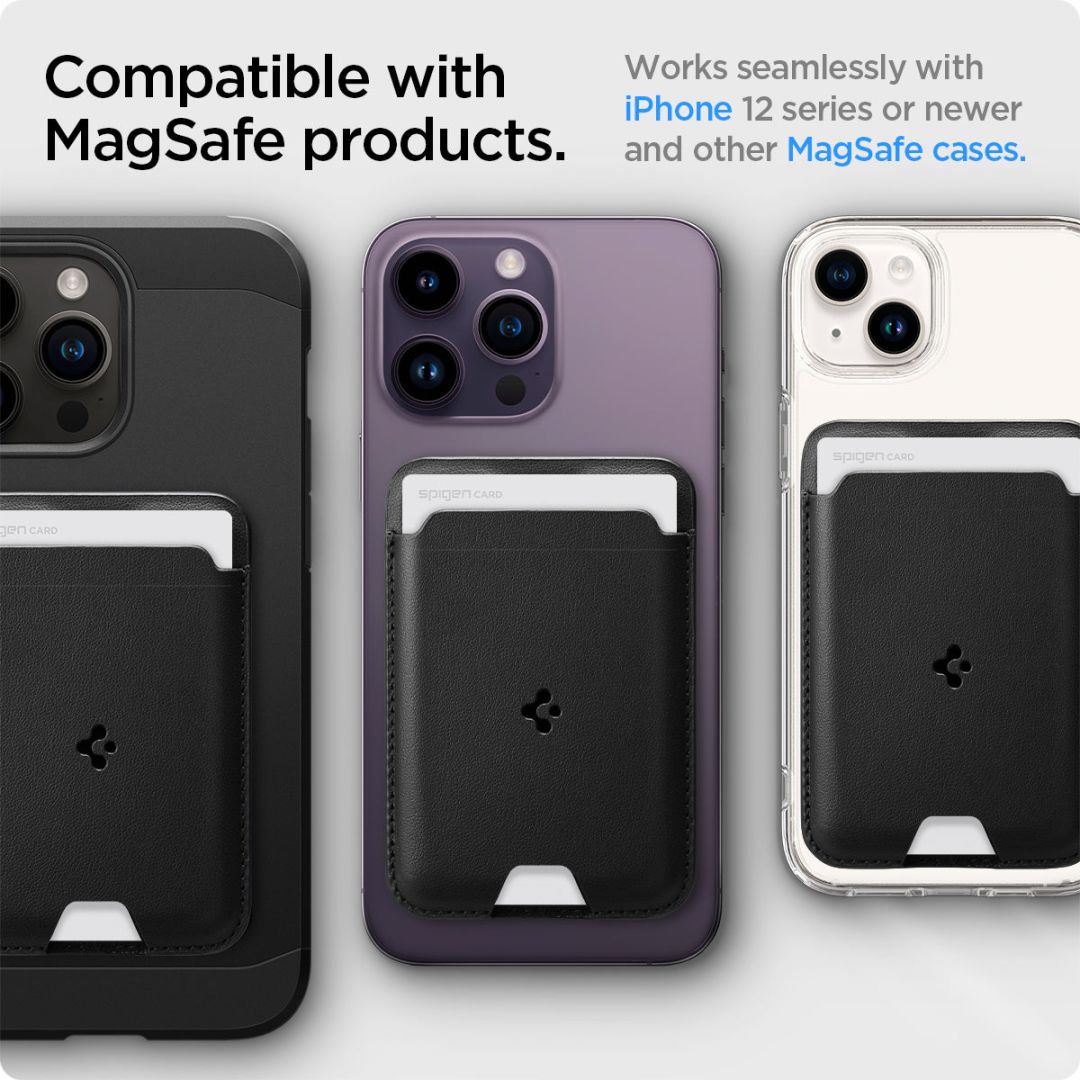 Spigen Valentinus Wallet Magsafe 3 card Black