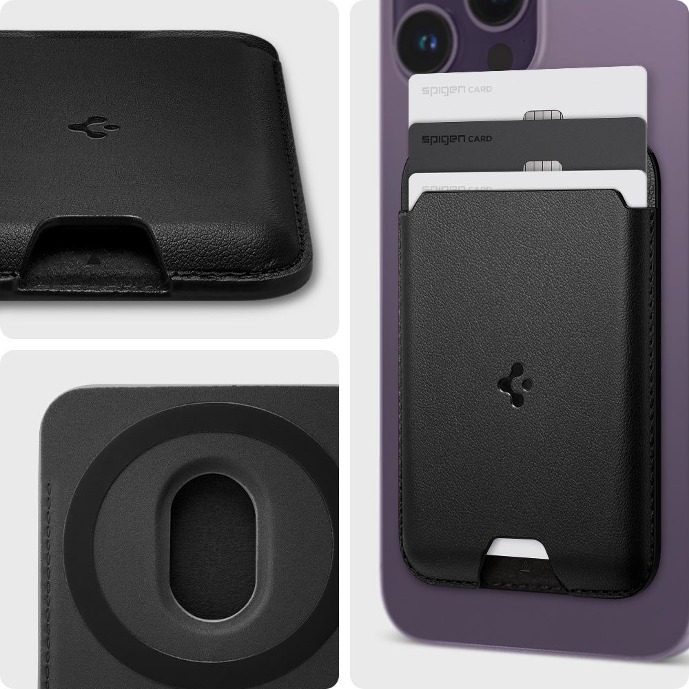 Spigen Valentinus Wallet Magsafe 3 card Black