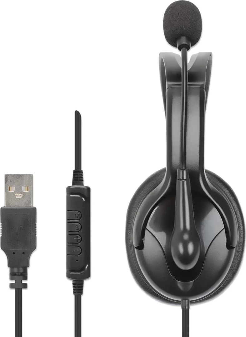 Manhattan Mono USB Headset Black