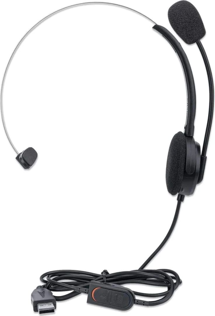 Manhattan Mono USB Headset Black