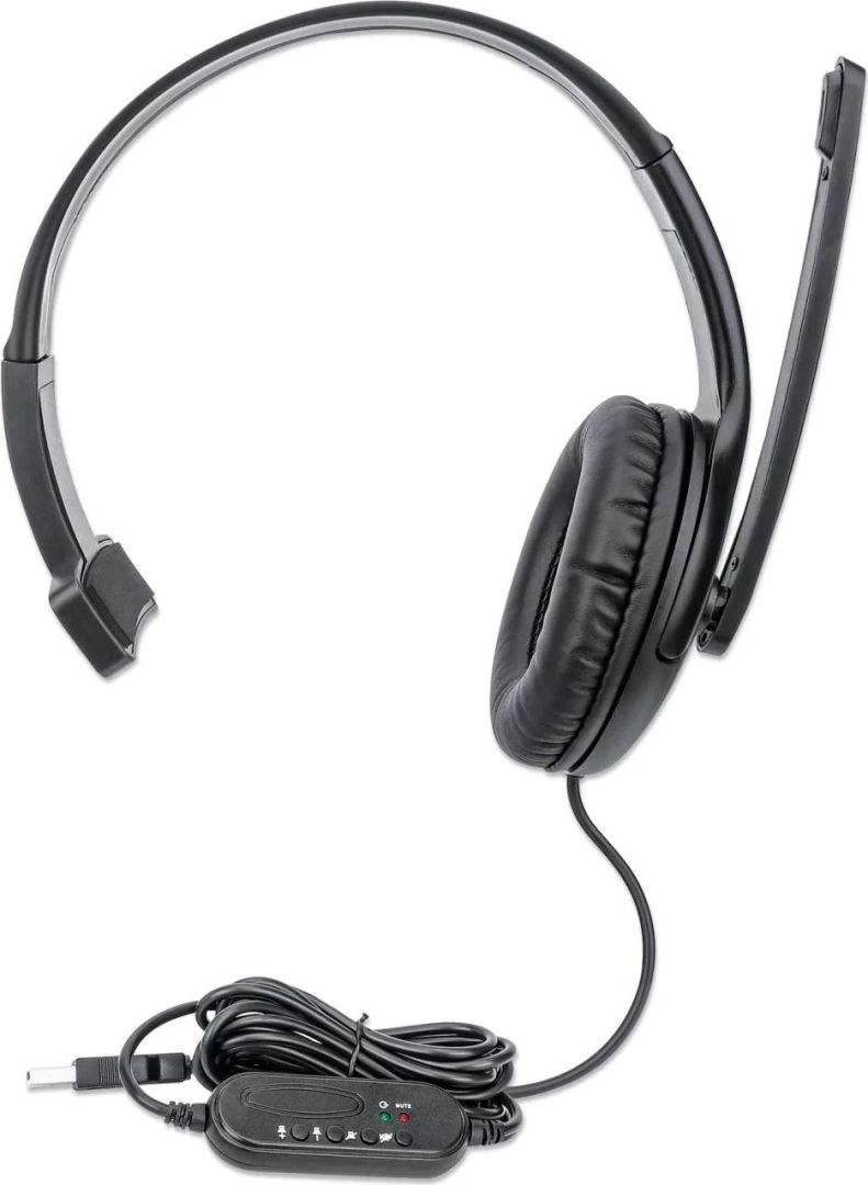Manhattan Mono USB Headset Black