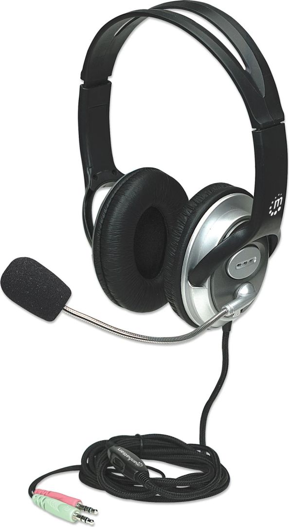 Manhattan Classic Stereo Headset Black/Silver