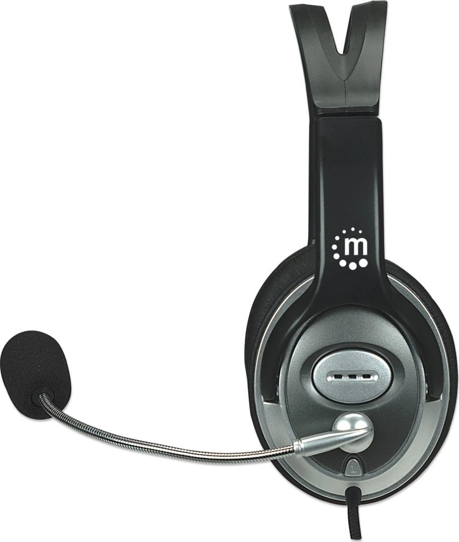 Manhattan Classic Stereo Headset Black/Silver