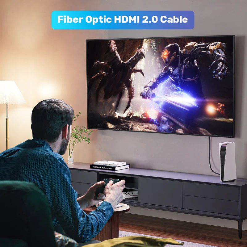 Unitek HDMI Fiber Optic Cable 4K 60Hz 20m Black