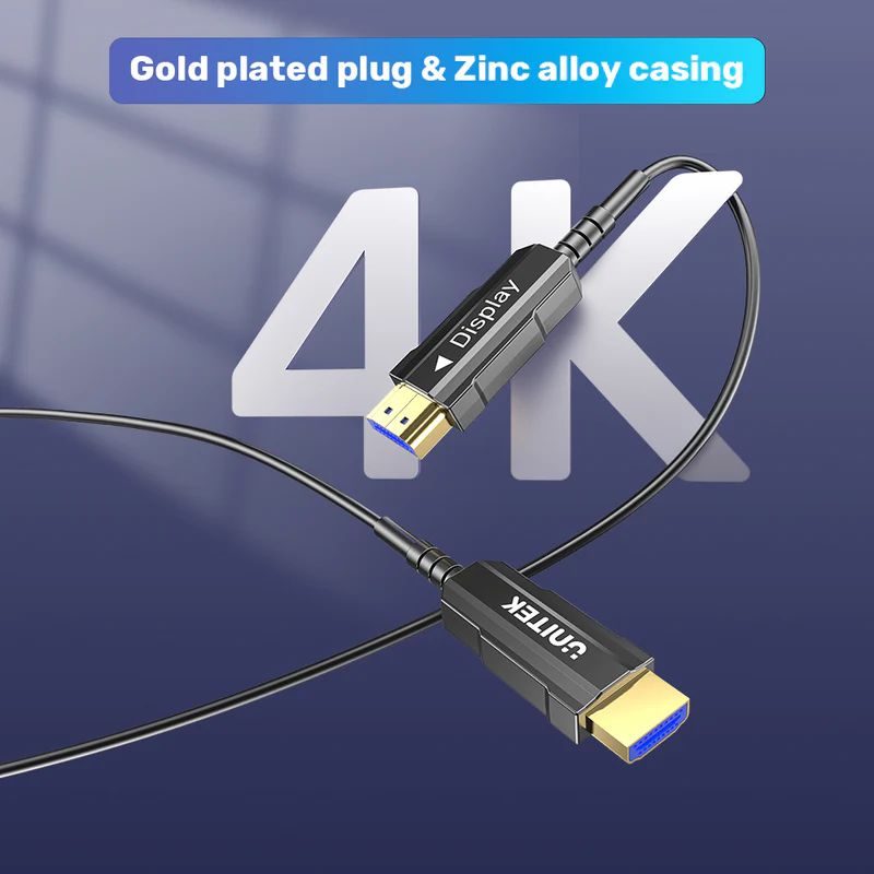 Unitek HDMI Fiber Optic Cable 4K 60Hz 20m Black
