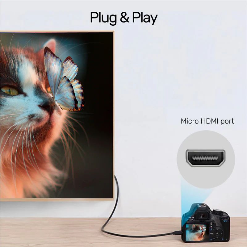 Unitek Micro HDMI to HDMI 4K 60Hz High Speed Cable 2m Black