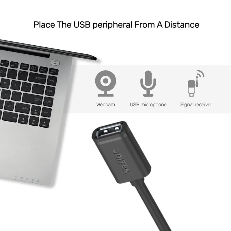 Unitek USB 2.0 Extension Cable 3m Black
