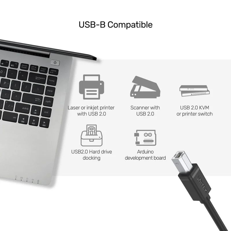 Unitek USB 2.0 to USB-B Cable 3m Black