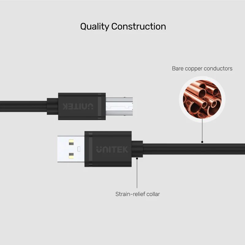 Unitek USB 2.0 to USB-B Cable 3m Black