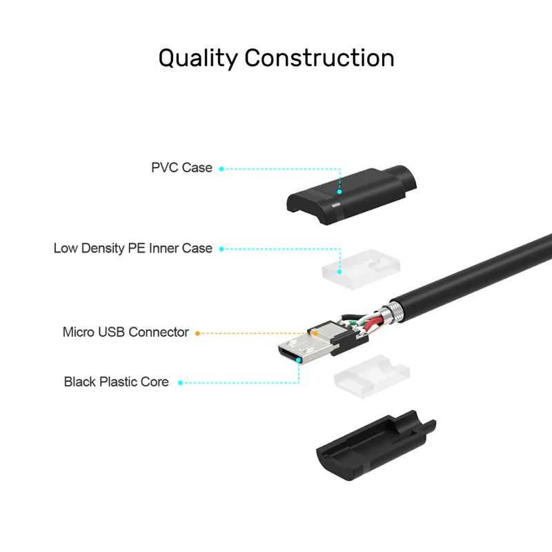 Unitek USB 2.0 to Micro USB Charging Cable 1,5m Black