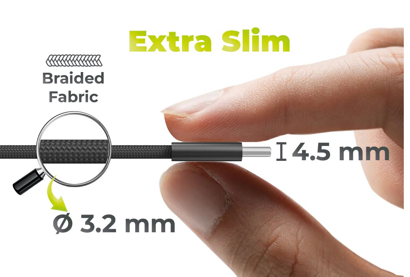 Mobile Origin CB11 60W UltraSlim USB-C to USB-C Cable 1m Black